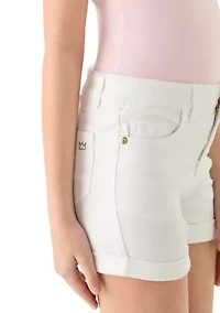 Girls 4-6x Roll Cuff Shorts