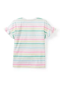 Girls 4-6x Ruffle Sleeve Essential T-Shirt