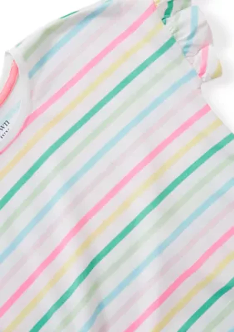Girls 4-6x Ruffle Sleeve Essential T-Shirt