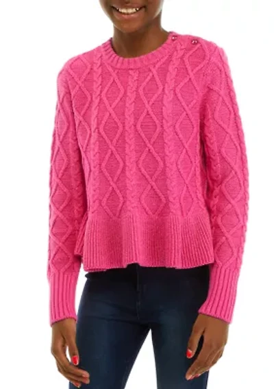 Girls 7-16 Peplum Hem Sweater