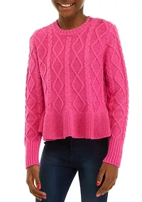 Girls 7-16 Peplum Hem Sweater