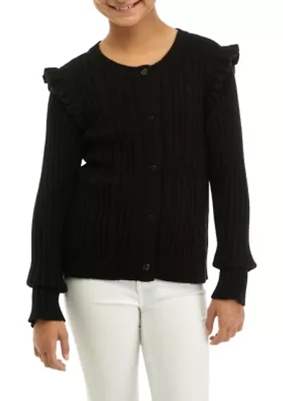 Girls 7-16 Sweater Knit Cardigan