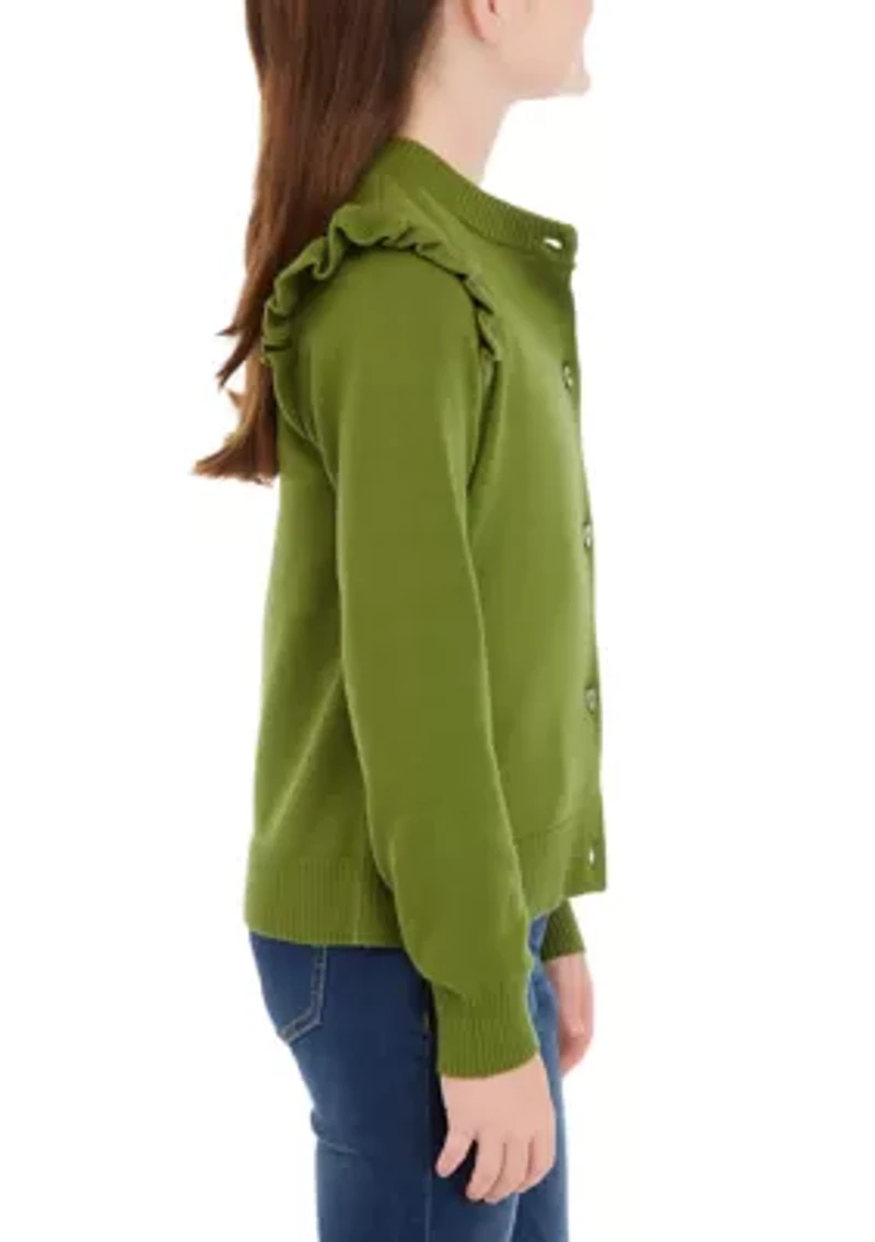 Girls 7-16 Long Sleeve Cardigan