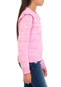 Girls 7-16 Marled Cardigan