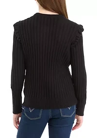 Girls 7-16 Cable Knit Cardigan