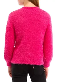 Girls 7-16 Eyelash Bow Sweater
