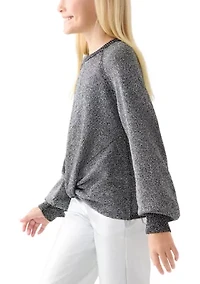 Girls 7-16 Twist Front Sweater