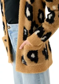 Girls 4-6x Long Animal Cardigan