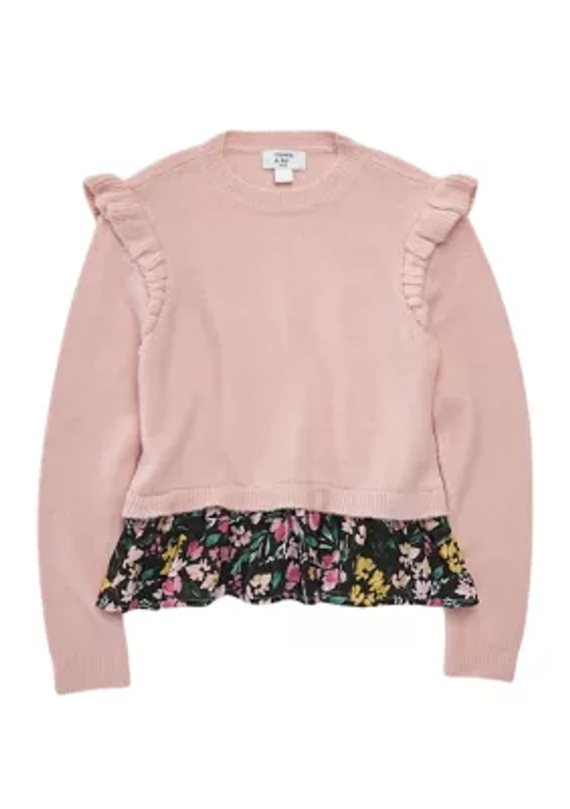 Girls 4-6x Fashion 2Fer Sweater