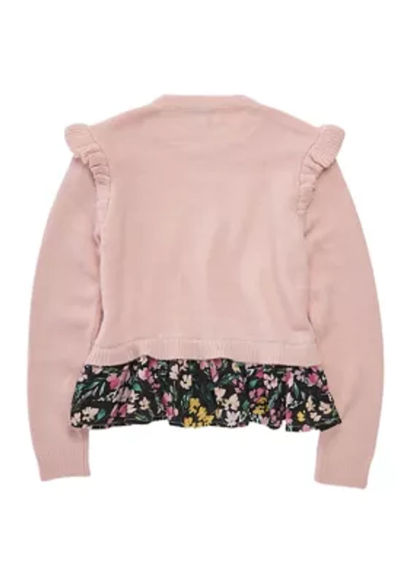 Girls 4-6x Fashion 2Fer Sweater