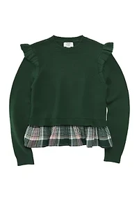 Girls 4-6x Fashion 2Fer Sweater