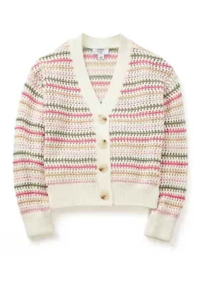 Girls 7-16 Multi Colored Cardigan