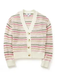 Girls 7-16 Multi Colored Cardigan
