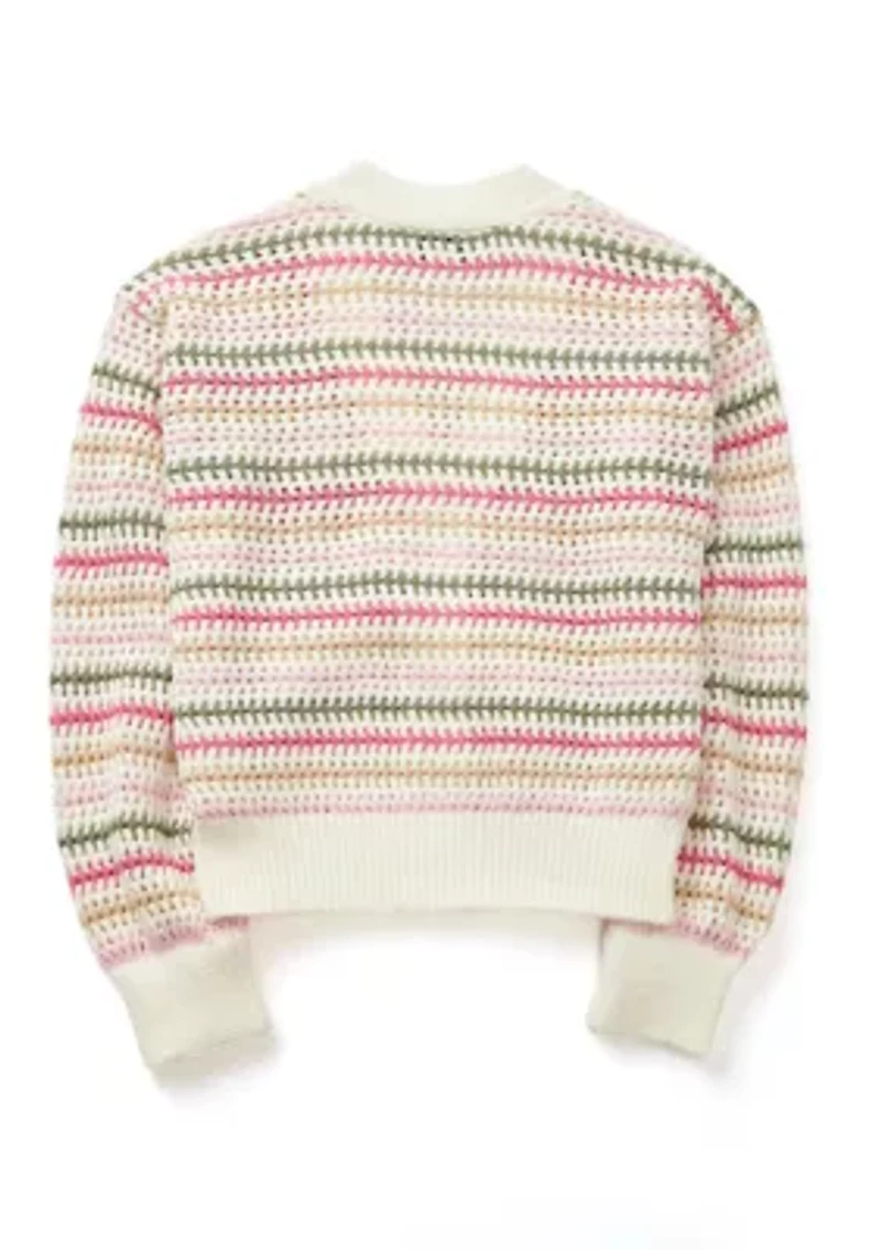Girls 7-16 Multi Colored Cardigan