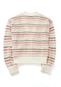 Girls 7-16 Multi Colored Cardigan