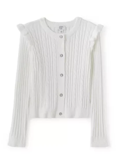 Girls 4-6x Cable Cardigan