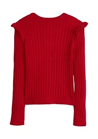 Girls 7-16 Cable Cardigan