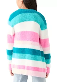 Girls 7-16 Stripe Cardigan