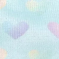 Girls Butterfly Hearts Printed Pom Pom Beanie and Gloves Set