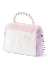 Butterfly Faux Fur Crossbody Bag