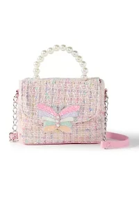 Girls Butterfly Quilted Crossbody