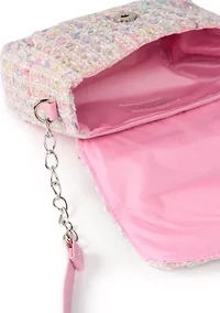Girls Butterfly Quilted Crossbody