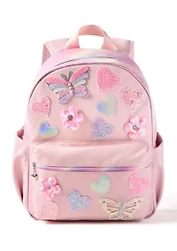 Girls Butterfly Hearts Daisy Large Backpack