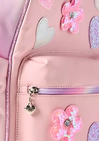 Girls Butterfly Hearts Daisy Large Backpack