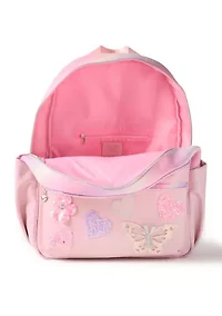 Girls Butterfly Hearts Daisy Large Backpack