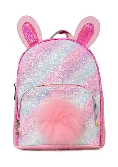 Girls Bunny Glitter Mini Backpack 
