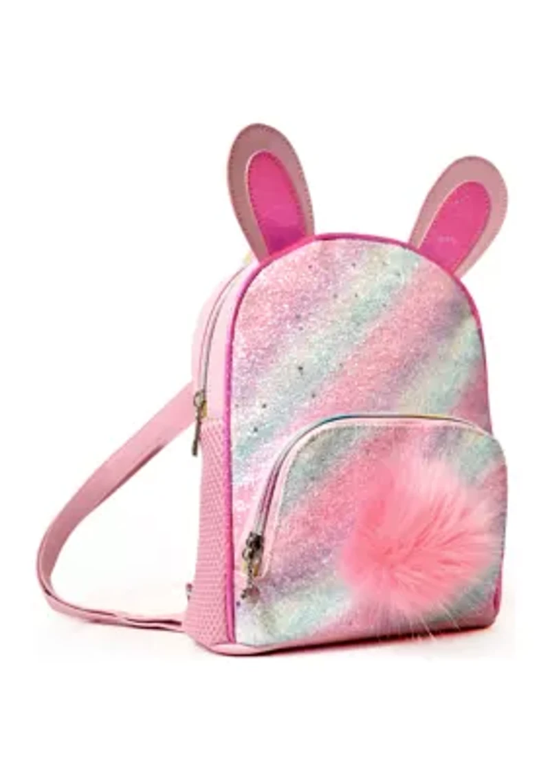 Girls Bunny Glitter Mini Backpack 