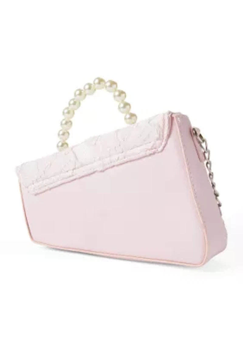 Bow Angled Flap Crossbody Bag