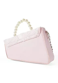 Bow Angled Flap Crossbody Bag