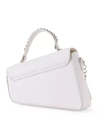 Bow Angled Flap Crossbody Bag