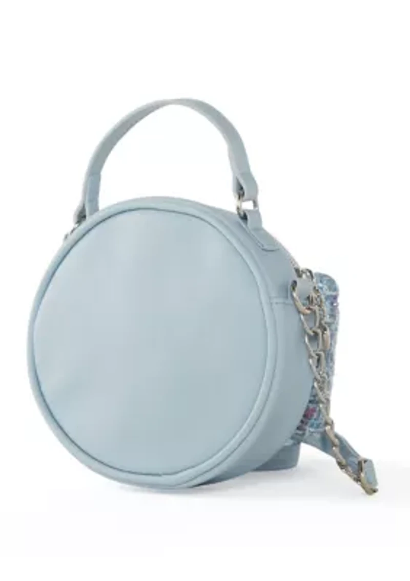 Girls Bow Tweed Crossbody