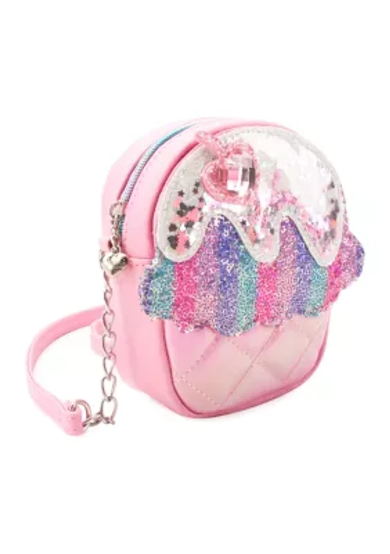 Cupcake Sequin Crossbody Bag