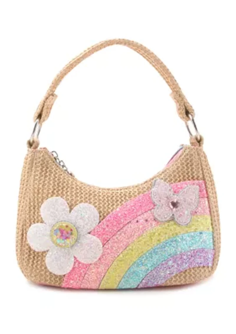 Girls Rainbow Daisy Hobo Bag