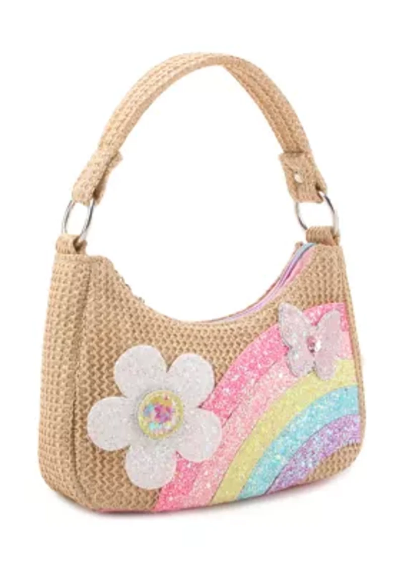 Girls Rainbow Daisy Hobo Bag