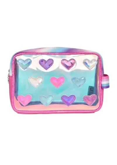 Girls Clear Hearts Pouch