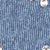 Heart Printed Clear Pouch with Denim Heart Charm