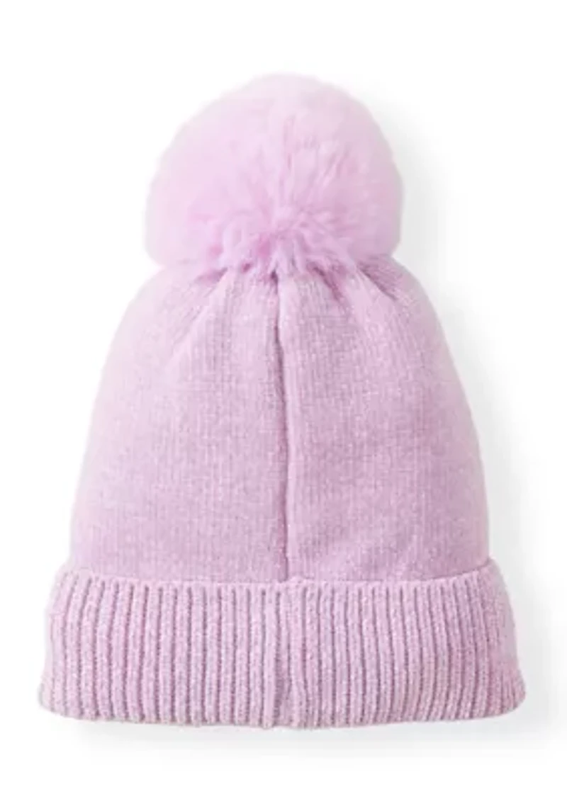 Girls 4-6x Heart Hat and Gloves Set