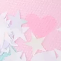 Girls Hearts Confetti Canvas Round Train Case