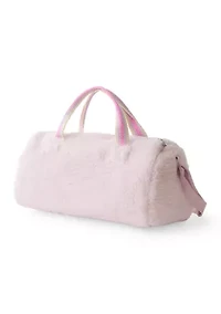 Girls Heart Faux Fur Duffle Bag