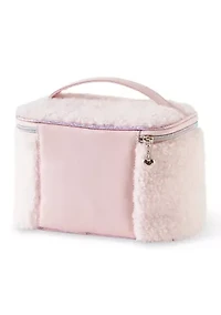 Heart Faux Fur Train Case