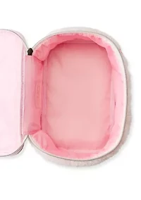 Heart Faux Fur Train Case