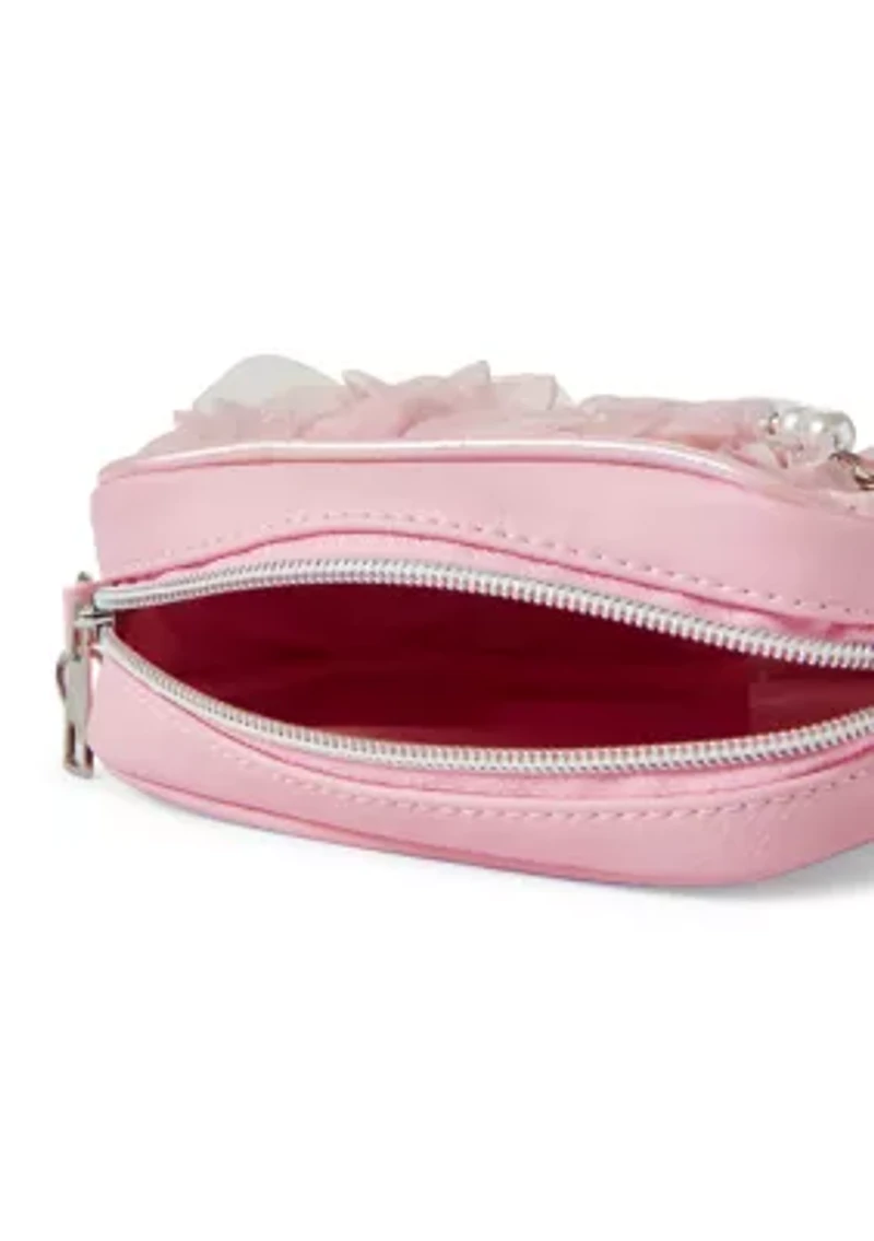 Rosette Pearl Crossbody Bag