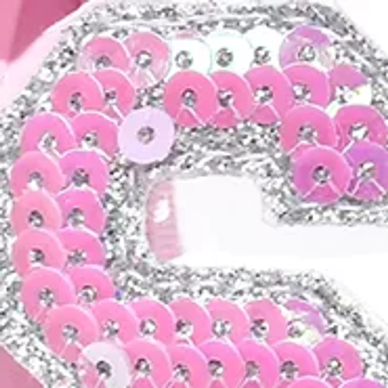 Girls Stuff Sequin Varsity Letter Clear Pouch