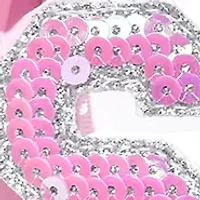 Girls Stuff Sequin Varsity Letter Clear Pouch