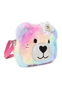 Teddy Daisy Ombré Faux Fur Rounded Crossbody Bag