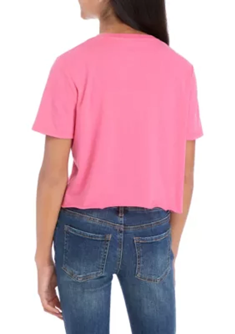 Girls 7-16 Short Sleeve Breast Cancer Awareness Graphic T-Shirt
